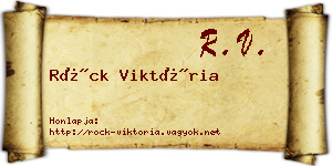 Röck Viktória névjegykártya