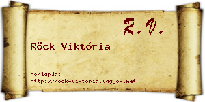 Röck Viktória névjegykártya